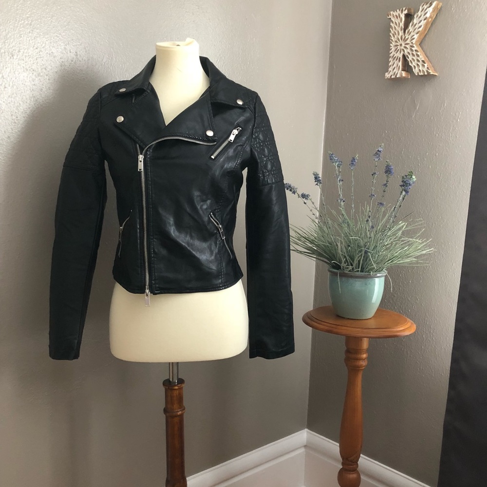 Black Leather (faux) Jacket